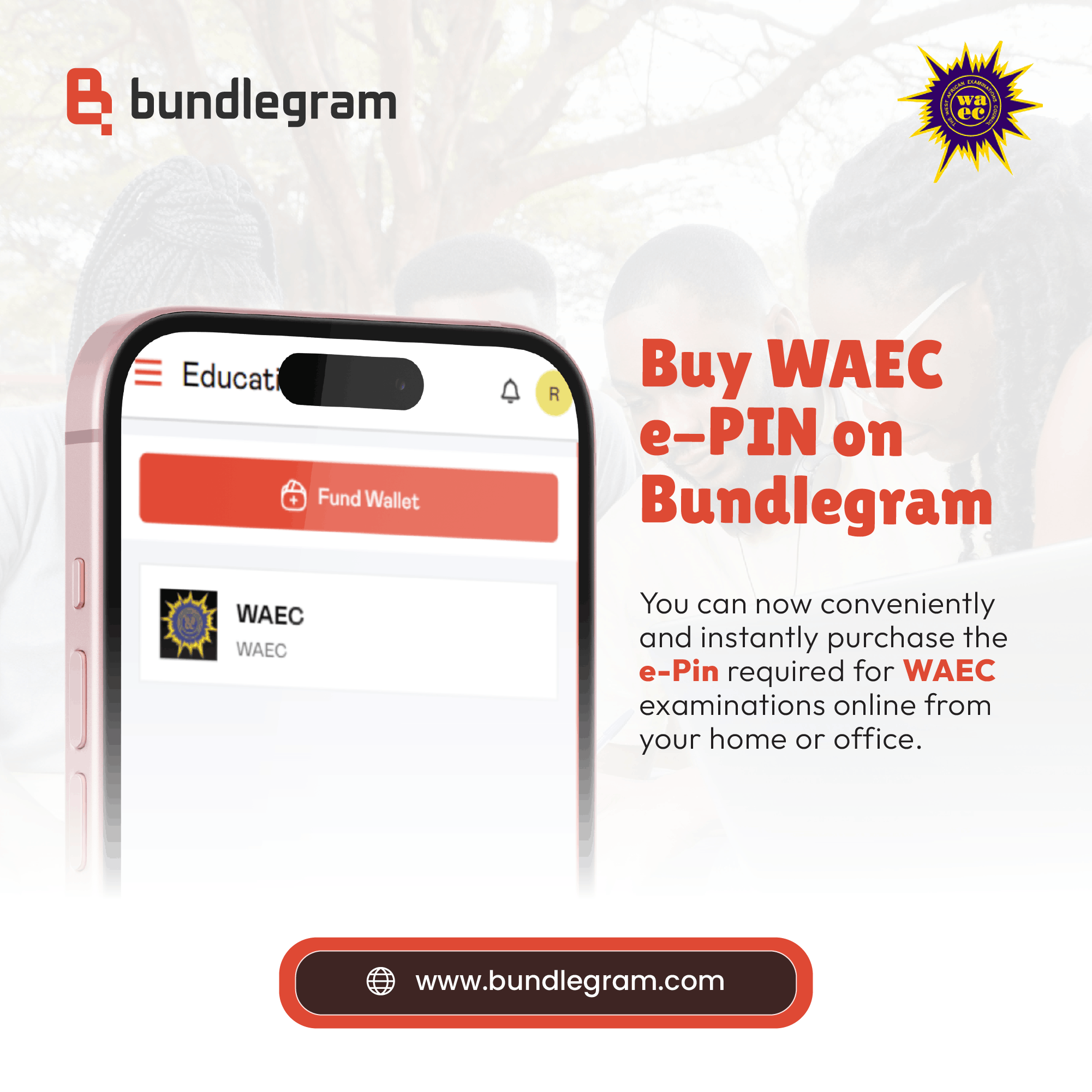 Buy JAMB and WAEC e-PINs Instantly on Bundlegram